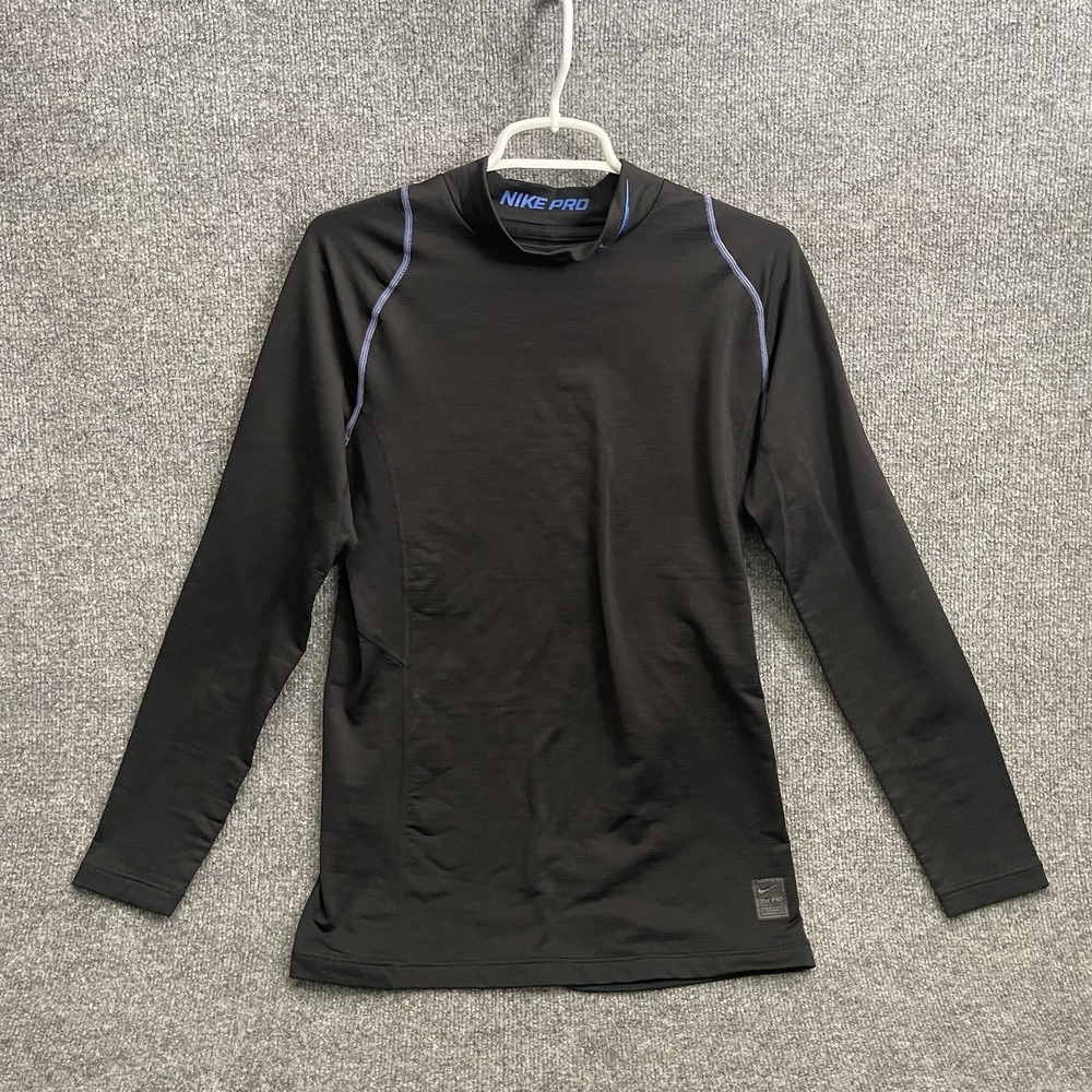 Nike Pro Hyperwarm Compression Shirt Men's Sz L Black Base Layer 826600-011